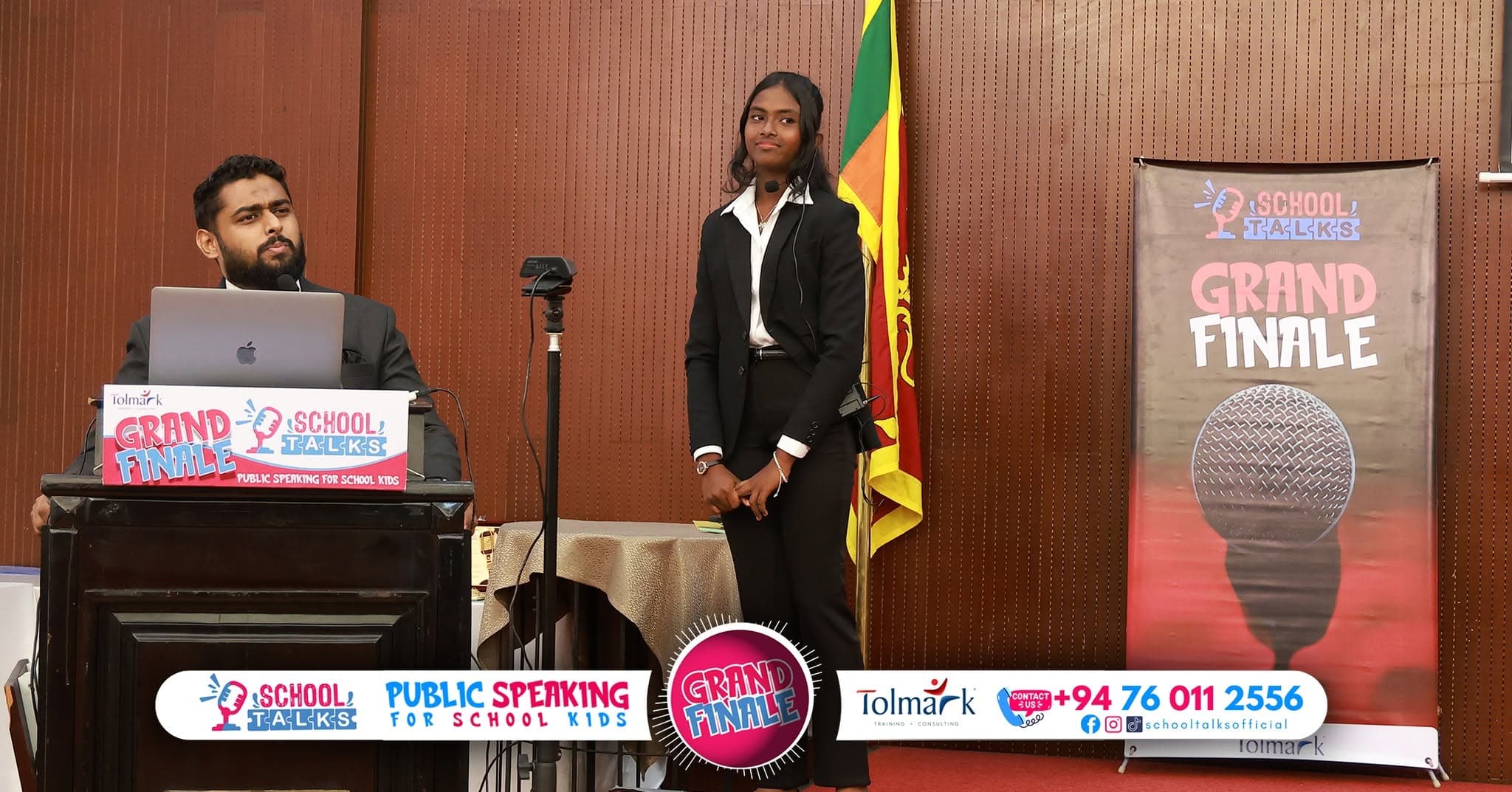 SchoolTalks students on stage