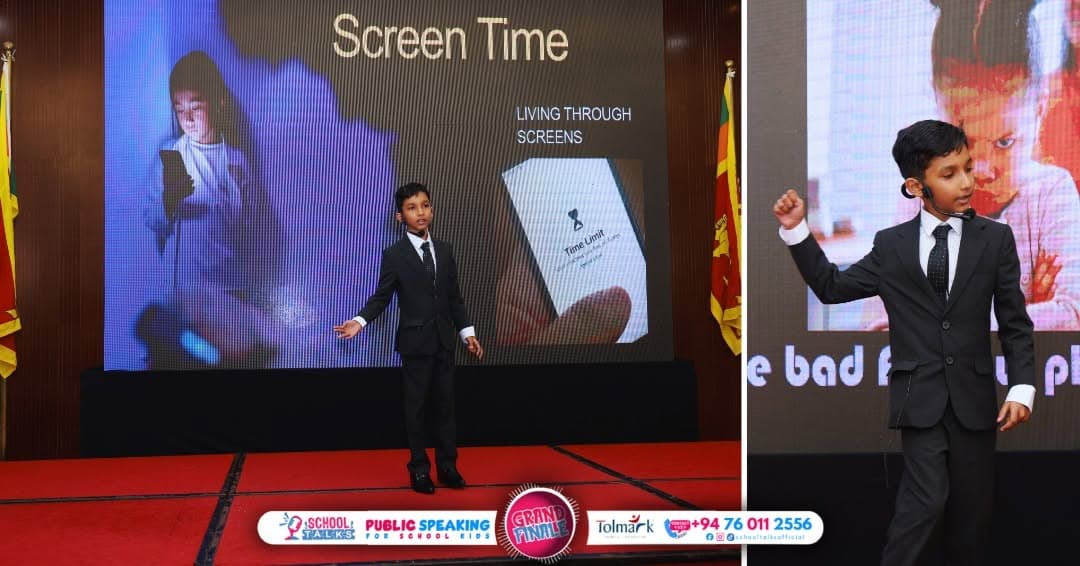 SchoolTalks students on stage
